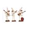 White Polystone Traditional Chef Sculptures, Set of 3